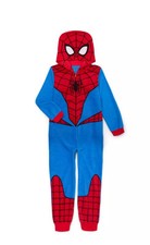 Marvel Spiderman Pajamas Size 8 Boys Red One Piece Union Suit Hoodie NWT