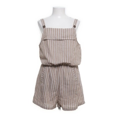 Yoins, Latzhosen Shorts, Größe: 44, Weiß/Beige, Damen, Streifen #6mr