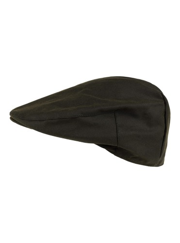 JACK PYKE Men's Green Cotton Waxed Flat Cap - Picture 2 of 6