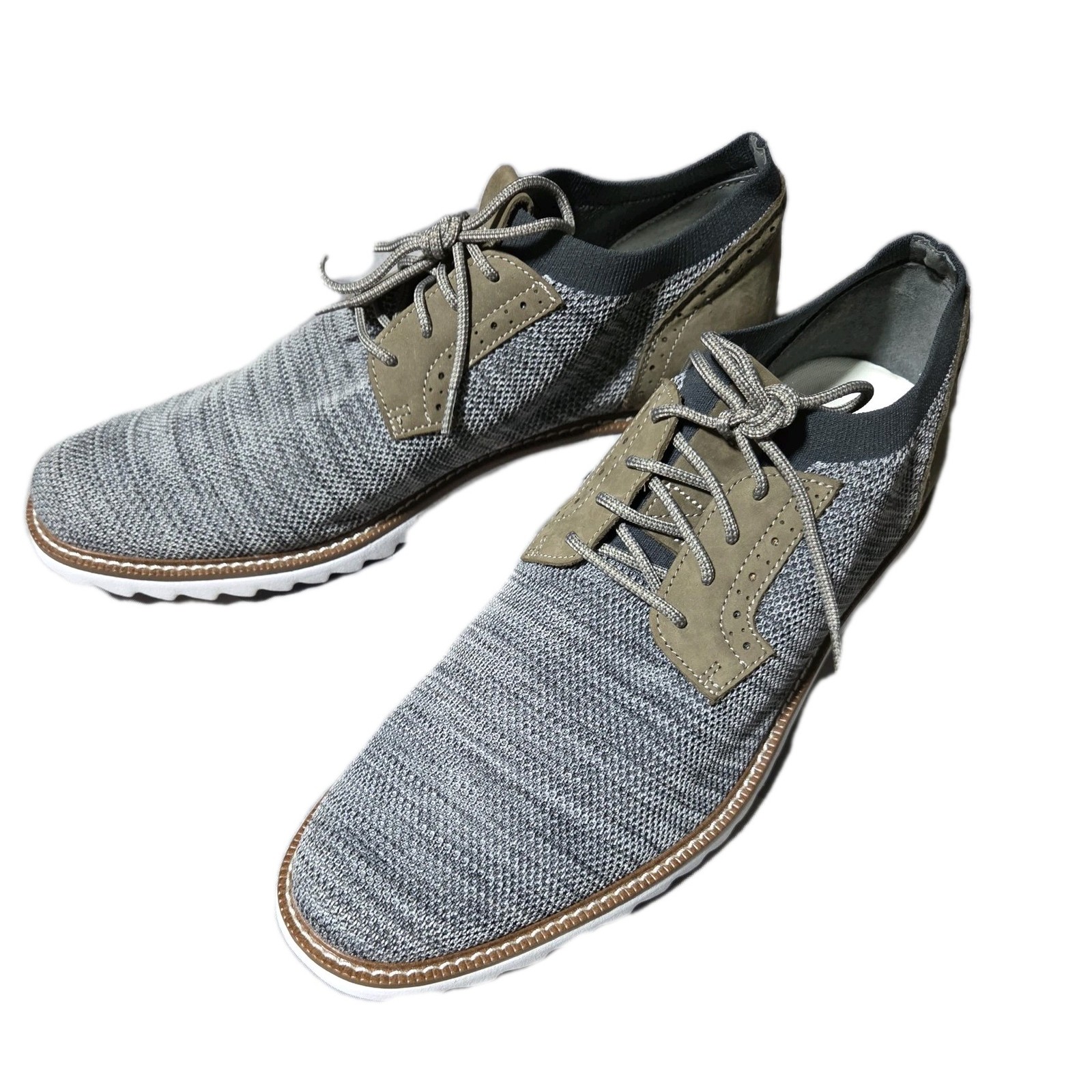 SAOLA Scarpe da uomo J. MURPHY BY JOHNSTON & NEW MURPHY Duncan in maglia grigia taglia 13M