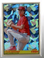 2026 Leaf Metal #50B-58 Tyler Bremner 1950 Leaf Base Crystal Platinum #/8