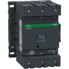 1pc SCHNEIDER ELECTRIC LC1D115BD Contactor LC1D, Non-Reversing, 24 VDC, 115