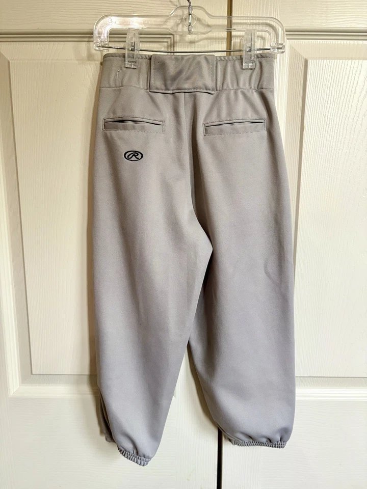 Pantalones de béisbol Rawlings grises con cinturón talla S grises para jóvenes Foto 2 de 2