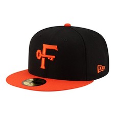 Men's New Era  Black/Orange Frederick Keys Authentic Collection 59FIFTY Fitted