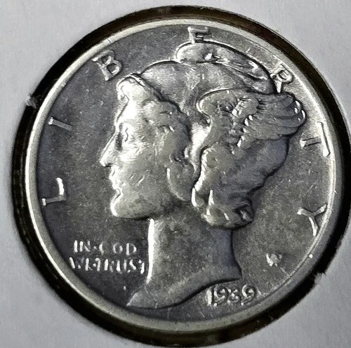 1939 Mercury Dime 10c Fine COIN