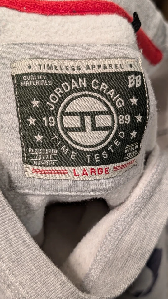 Jordan Craig пуловер толстовка мужской большой L череп наушники Crewneck карманы - Изображение 4 из 4