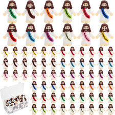 120 Pcs Mini Jesus Figurines in Bulk, Tiny Miniature Little Jesus Loves You Figu