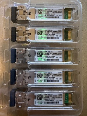 Brand New Genuine Cisco SFP-10G-LR 10-2457-02 with Hologram Lot of 5