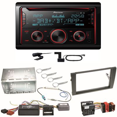 Pioneer FH-S820DAB DAB+ Bluetooth FLAC USB Einbauset für Seat Exeo Audi A4 B6 B7