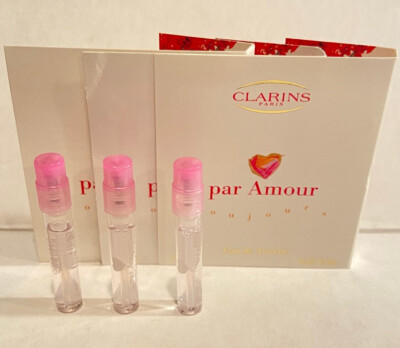 3x Clarins Par Amour Toujours Women Sample 0.05 oz 1.5 ml Eau de Toilette Spray