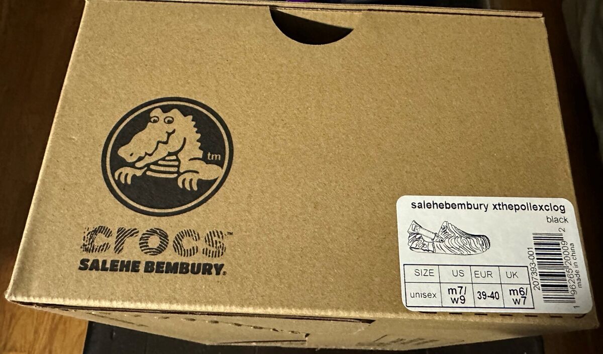 Salehe Bembury x Crocs Pollex Sasquatch Clog - Black W9/M7 Salehe Bembury x Crocs Pollex Sasquatch Clog - Black W9/M7