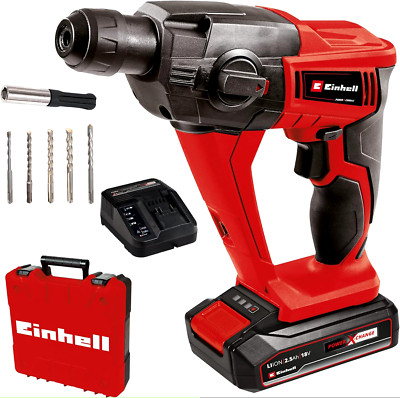 EINHELL TE-HD 18 LI 18V AKKU-BOHRHAMMER + AKKU + LADEGERÄT + ROBUSTER KOFFER