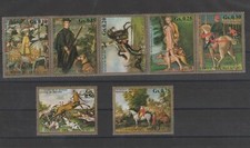 PARAGUAY QUADRI SCENE DI CACCIA 7 VAL. MNH MF92712