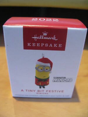 HALLMARK  2022 A TINY BIT FESTIVE MINIATURE ORNAMENT