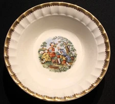 Prim Rose China Loving Couple Round Serving Bowl