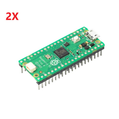2X Raspberry Pi Pico H-With Soldered Headers & 3-pin JTAG connector