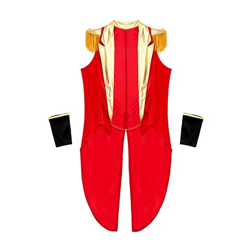 Mens Halloween Circus Sequin Tailcoat Open Front Tuxedo Outerwear Ringmaster - Picture 19 of 25