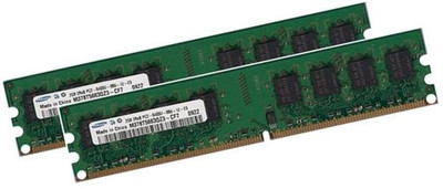 2x2GB 4GB ECC Unbuffered Memory DDR2 667MHz UDIMM PC2-5300E 240p