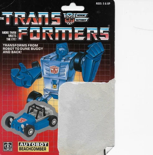 Transformers Original G1 1985 Minibot Beachcomber Card Back w/ Tech Spec