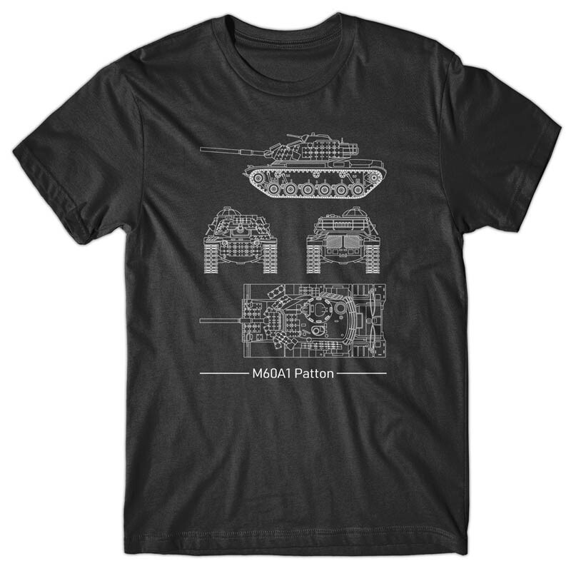 ALTRA T shirt Blueprint carro armato M60A1 PATTON WWII regalo militare USA esercito