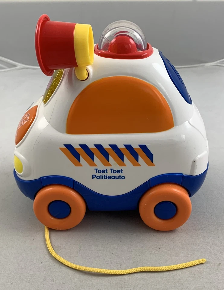 VTech Speelgoed Peuter Baby Toet Toet Auto's Politieauto Trekkoord Nederlands - Bild 3 von 4
