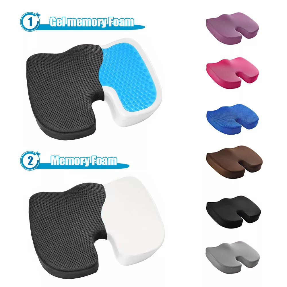 Seat Cushion Cool Gel Memory Foam Chair Pillow Orthopedic Office Chair Car  Pad