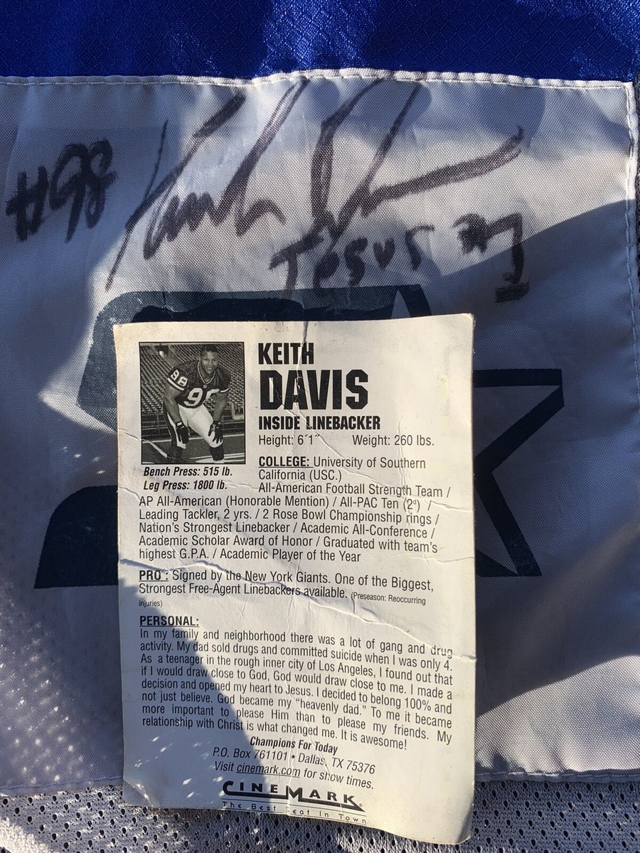 New York Giants Keith Davis NFL Autographed Starter Jacket