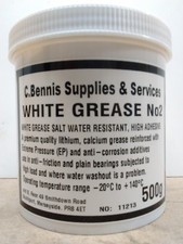 WHITE LITHIUM CALCIUM GREASE HIGH ADHESIVE, SALT WATER RESISTANT 500g TUB WG2 