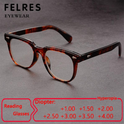 Men Women Leopard Frame Square Reading Glasses Clear Lens Presbyopic Glasses New
