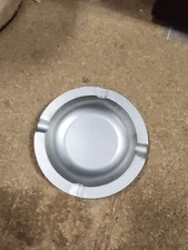 Round  5.5" Outdoor Metal Cigarette Ashtray Cigar Ash Tray Holder Silver Color 