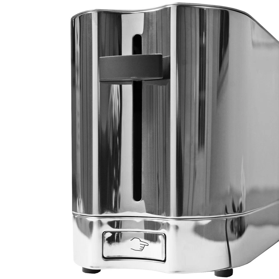 Tostadora larga Russell Hobbs con acento de vidrio, plateada y acero inoxidable - 2 rebanadas Foto 4 de 4