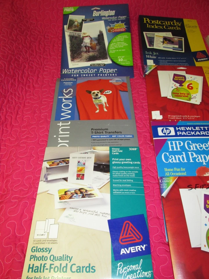 Papel fotográfico/tarjeta impresora asst. tallas/acabados -principalmente sellados-ENORME Asst. Foto 3 de 4