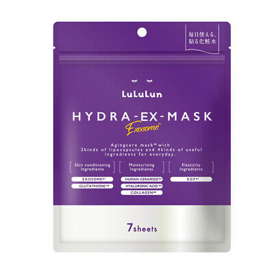 LULULUN Hydra EX Mask Exosome 7 or 28 Sheets Glutathione EGF LULULUN Hydra EX Mask Exosome 7 or 28 Sheets Glutathione EGF