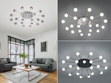 Große LED Deckenleuchten mehrflammig dimmbar über Schalter Design Esstischlampen