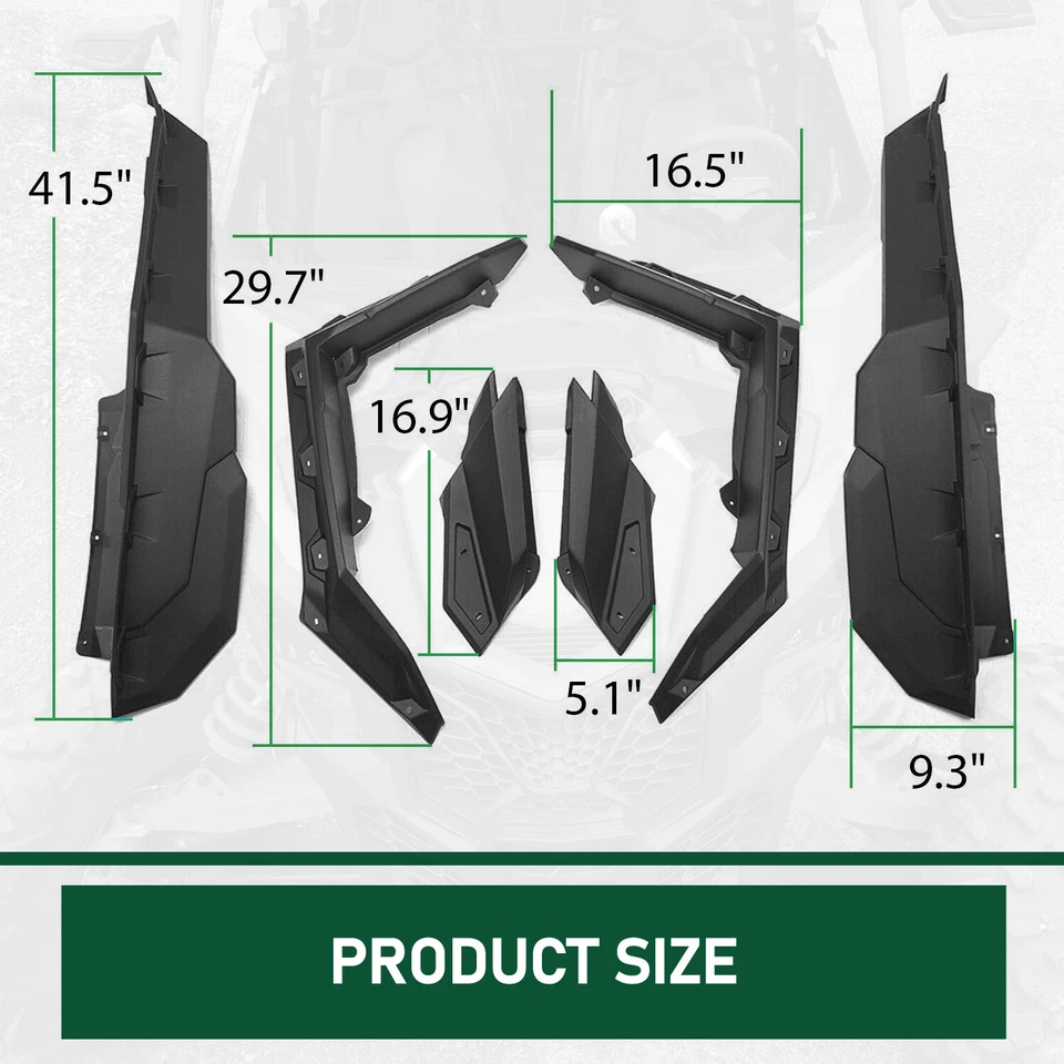 Llamaradas de guardabarros para Can Am Maverick X3 / MAX Turbo R RR 2017-2024 #715002973 Foto 2 de 4