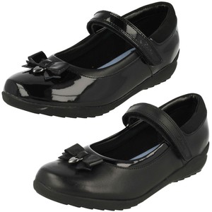 clarks black patent school shoes