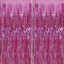 Pink Fringe Backdrop Party Streamers for Birthday Baby Shower Halloween