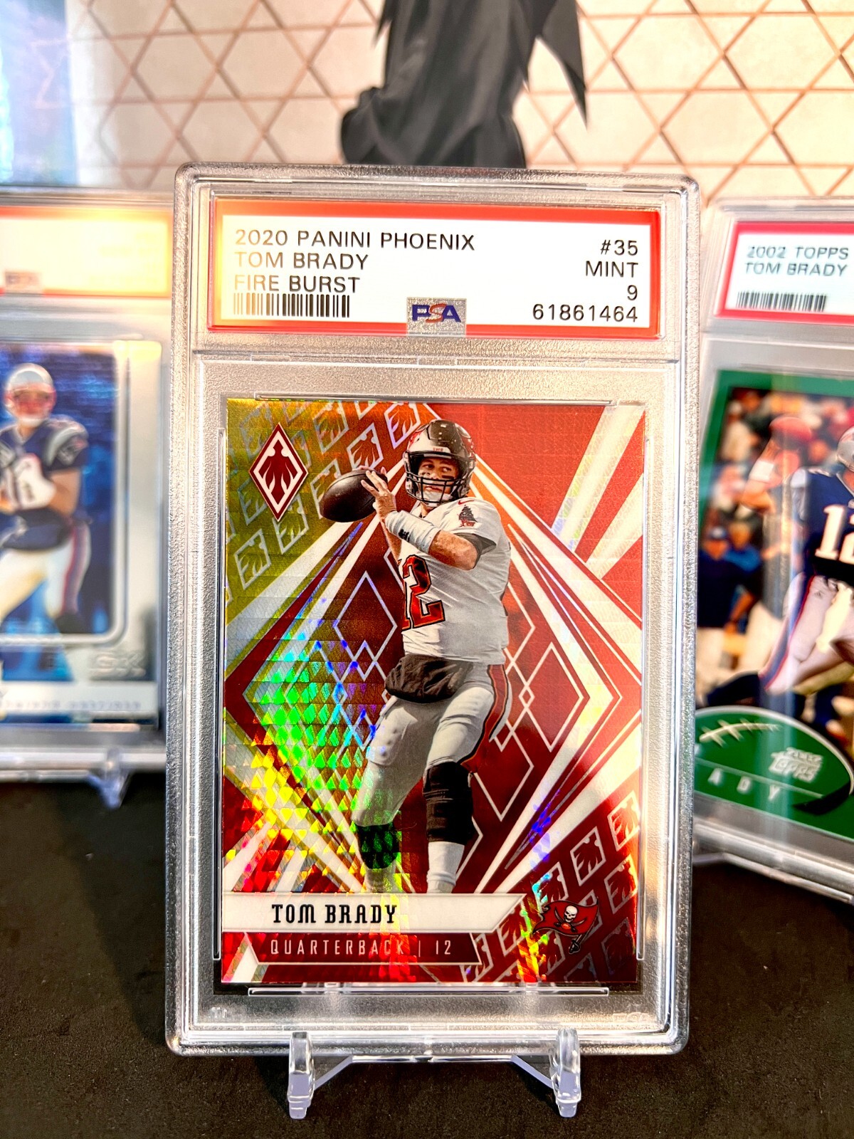 ⭐️ TOM BRADY 2020 PANINI PHOENIX FIRE BURST #35 PSA 9 MINT GRADED 1ST YR 🔥