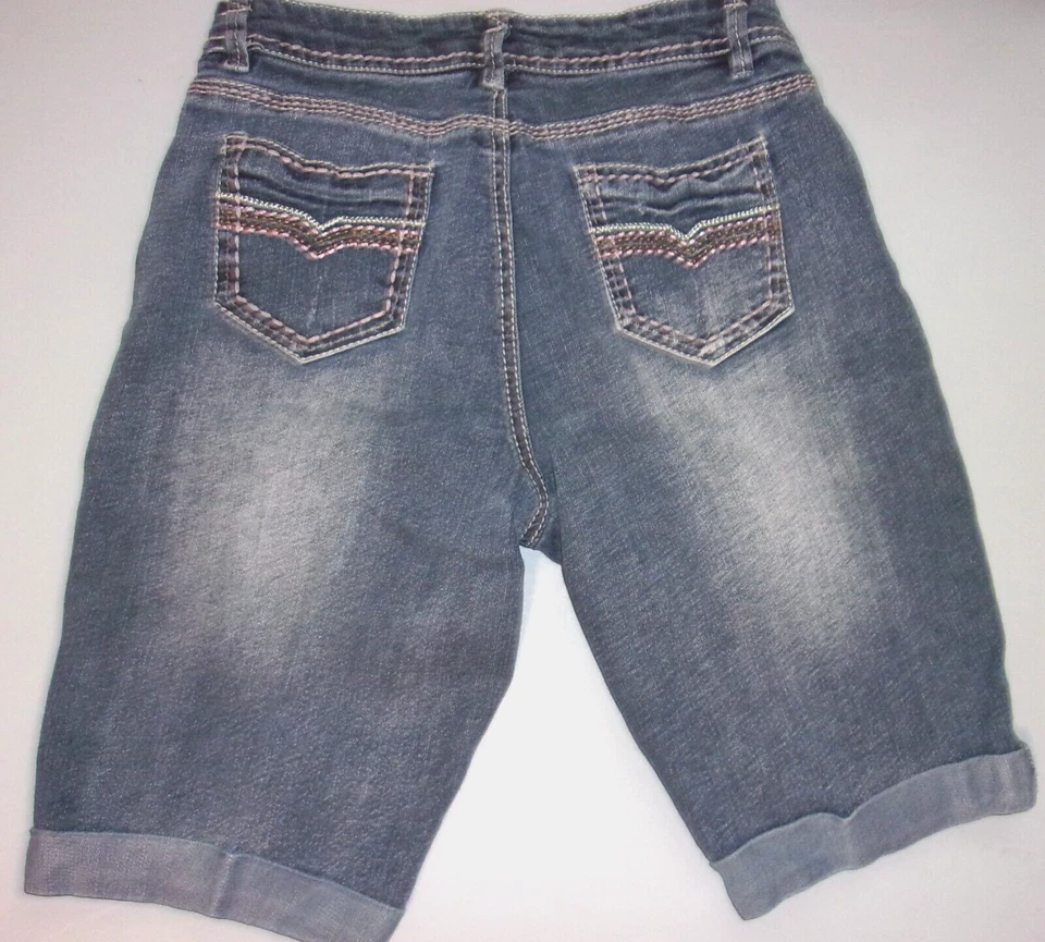 Bermudas vaqueras azules UPROAR para niñas talla 16R Foto 3 de 3