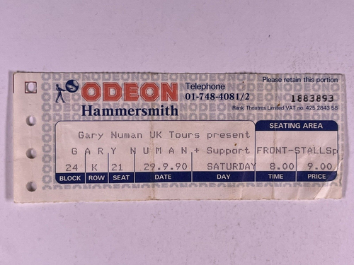 Billet Collector AC/DC - Concert à L’Odéon Hammersmith, 16 Novembre 1978 - Original UK