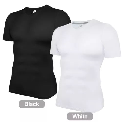 Camisas de compresión de manga corta Cool Dry para hombre, camiseta deportiva capa base - Imagen 18 de 22