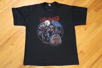 Vintage 1985 Slayer Live Undead Tour T-Shirt Size XL Black Metal