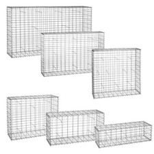 Yorten Gabionenkorb-Set – 3 Stück, 25x25x50 Cm – Aus Verzinktem Stahl, Drahtdick 3,5 Mm