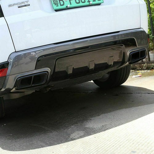 Cubierta de tubo trasero silenciador de escape negro acero para LR Range Rover Sport 2018-2019 - Imagen 3 de 8