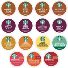 30 Count— Starbucks Variety Sampler K-Cup Coffee Pods—1 box  (15 Unique Flavors)