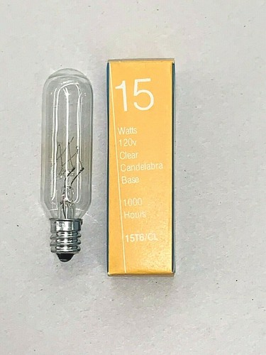 PACK OF 5 - 15T6/C lamps, candelabra base - 15 Watt, clear (398-320) - Picture 3 of 5