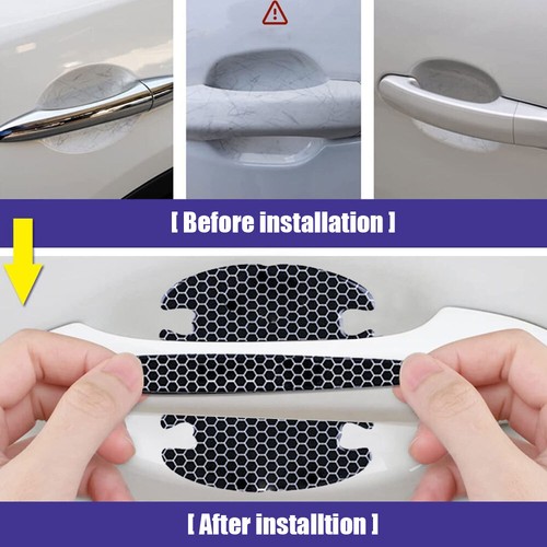 8x Car Door Handle Bowl Anti Scratch Sticker Protector Cover Universal Accessory - Picture 6 of 12