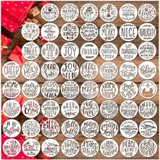 60pcs Christmas Stencils for Painting on Wood 3 Inch Small Nativity Ornament ...