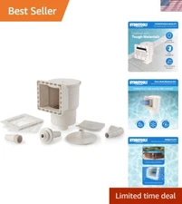 HYDROTOOLS Thru-Wall Above Ground Pool Skimmer Kit - Durable Debris Collection
