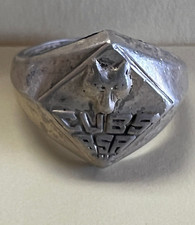 VINTAGE STERLING SILVER 925 CUBS BSA RING SIZE 4 BOY SCOUTS very nice